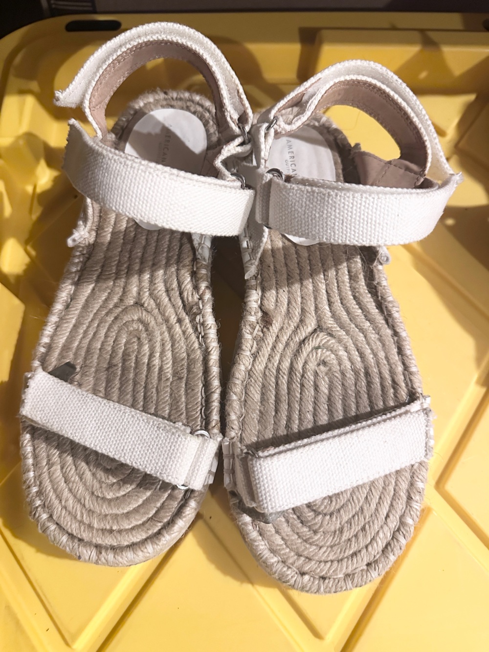American Eagle Outfitters White Canvas Rope-Style Kids Sandals